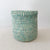 14" Lidded Palm Basket- Turquoise