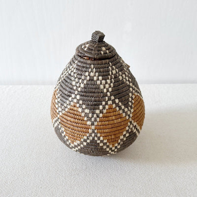 Lidded Zulu Basket #A120 - Amsha