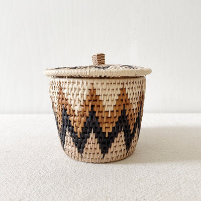 Lidded Zulu Canister Basket - Amsha