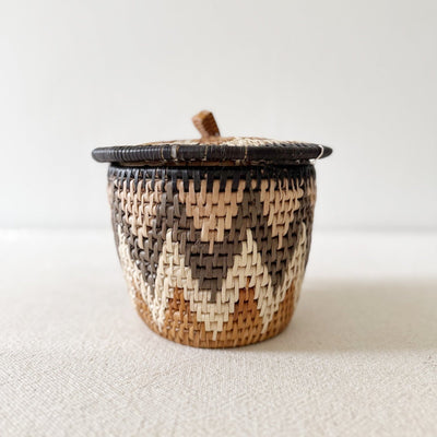 Lidded Zulu Canister Basket - Amsha