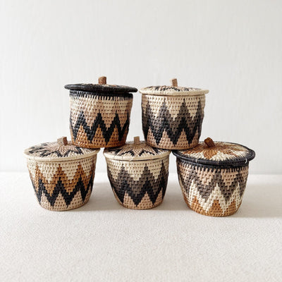 Lidded Zulu Canister Basket - Amsha