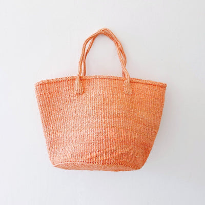 Medium Sisal Tote: Peach - Amsha