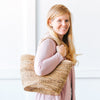 Medium Sisal Tote: Peach - Amsha