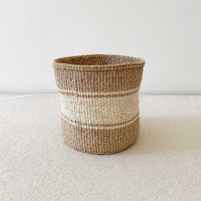 Storage Plant Basket: Striped Sand - Amsha