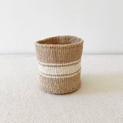 Storage Plant Basket: Striped Sand - Amsha