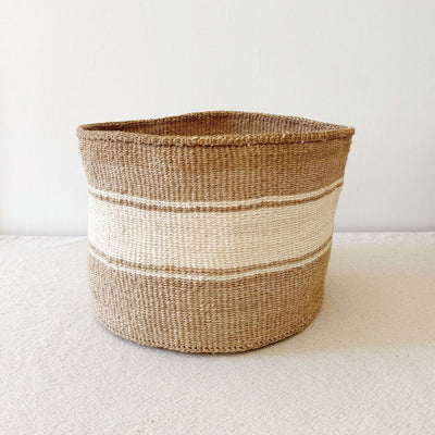 Storage Plant Basket: Striped Sand - Amsha