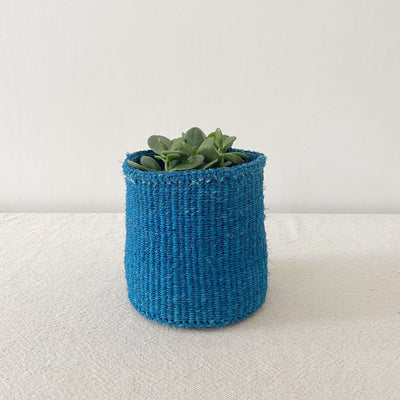 Storage Plant Basket: Teal Blue - Amsha