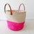 XL Floor Basket: Pop of Pink