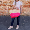 XL Floor Basket: Pop of Pink - Amsha