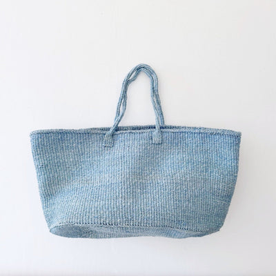 XL Sisal Tote: Sky Blue - Amsha