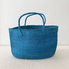 XL Sisal Tote: Teal Blue - Amsha