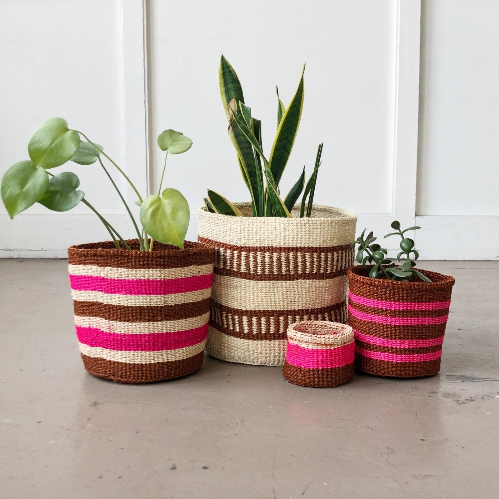 Natural plant baskets, large Plant basket, Woven Basket for plants, woven plant holder, Basket planter, woven orders storage baskets, Sisal basket