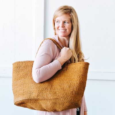 XL Sisal Tote: Ochre - Amsha